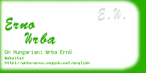 erno wrba business card